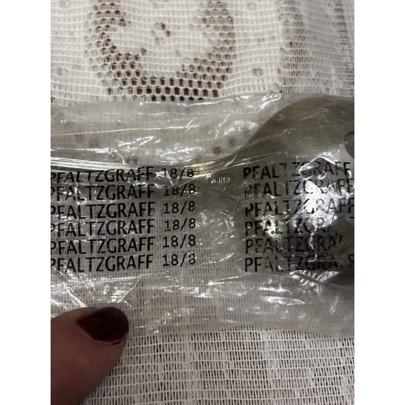 Pfaltzgraff 18/8 Stainless Set of 4 Slotted Spoons Gold Tip Brand New in Pack - Picture 5 of 8
